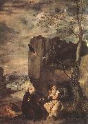 VELAZQUEZ, Diego Rodriguez de Silva y Sts Paul the Hermit and Anthony Abbot ar oil painting on canvas